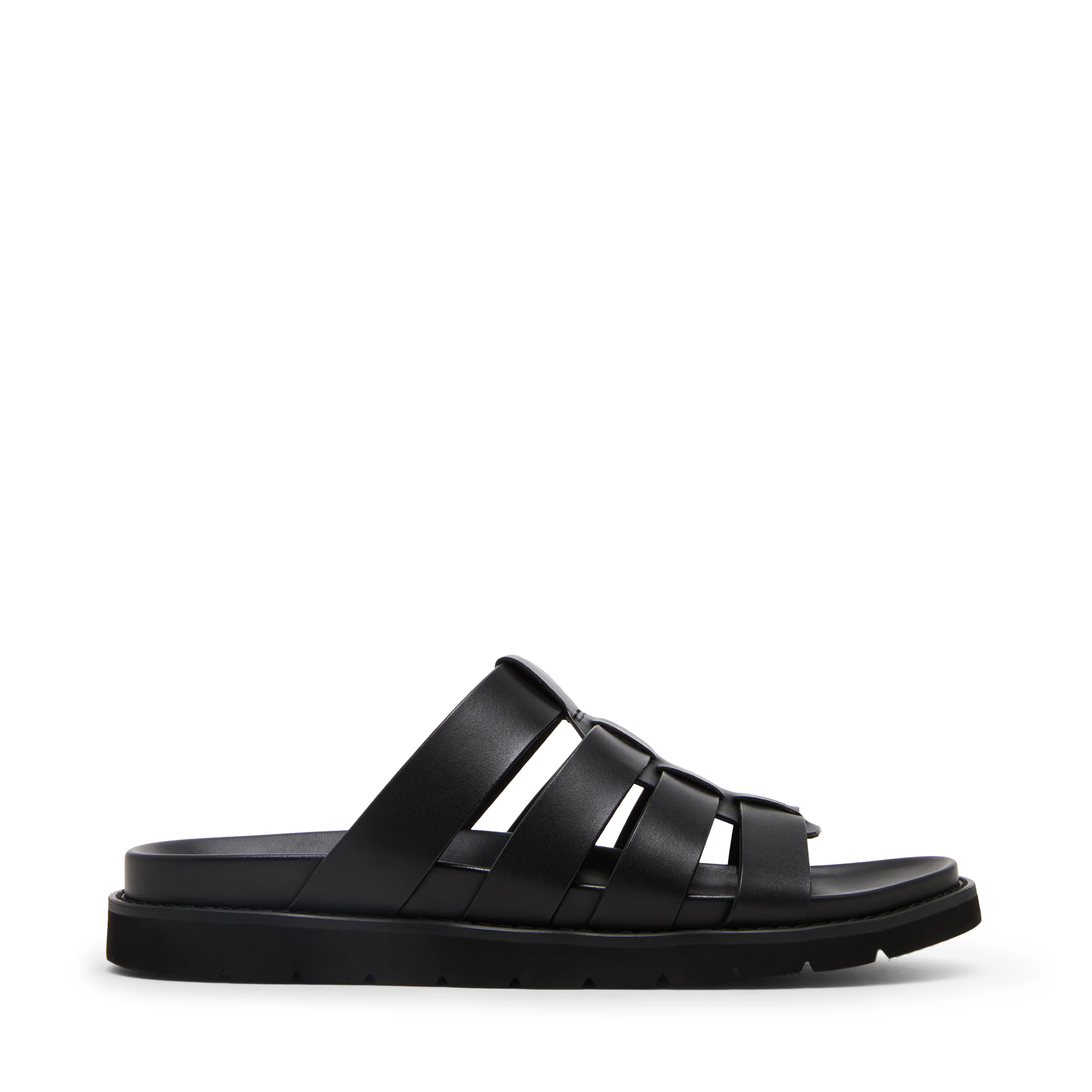 Ankara Sandal BLACK LEATHER