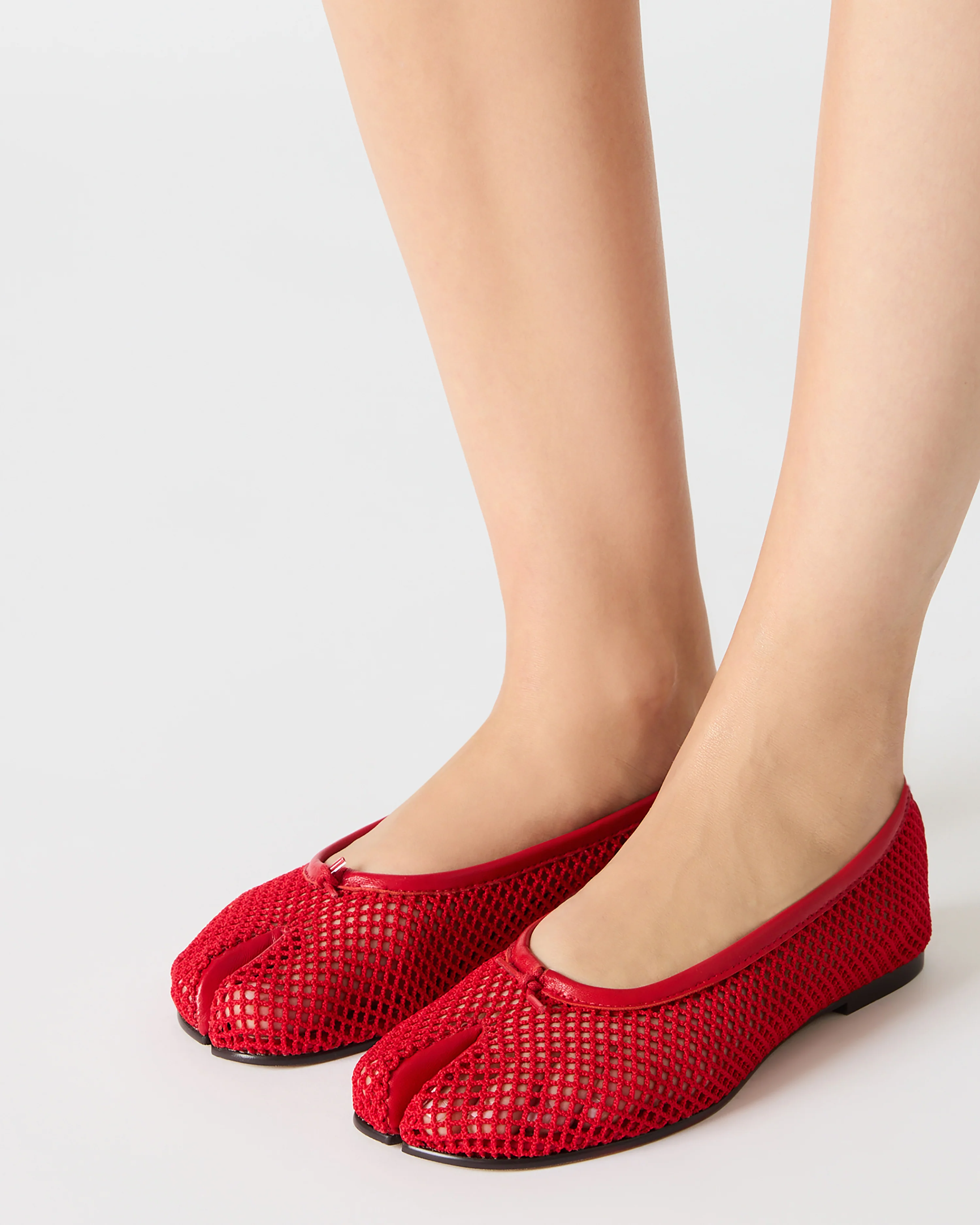 Calico-Mesh Flat Shoe RED - Image 8