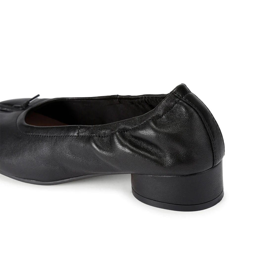 Cyra Flat Shoe BLACK LEATHER - Image 5