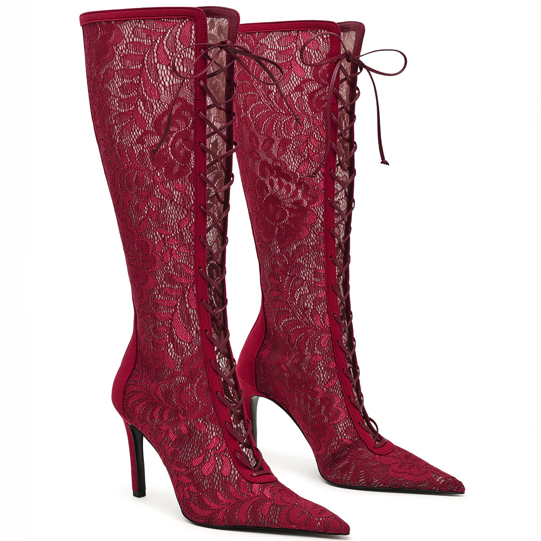 Maxine Boot WINE LACE - Image 2