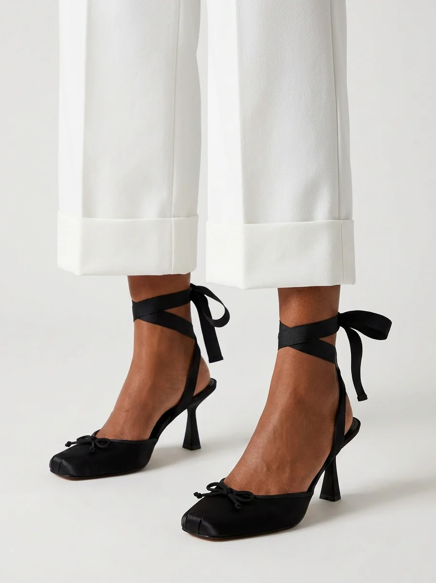 Seyah Sandal BLACK SATIN - Image 6
